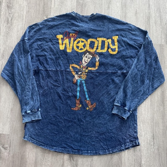 Disney Tops - Disney Toy Story Woody Spirit Jersey Shirt Womens Large Blue Sheriff Long Sleeve